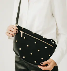 J.HOFFMAN'S Westlyn Chic Studded Bum Bag- Black
