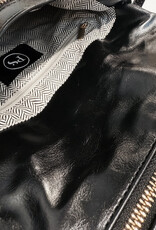 J.HOFFMAN'S Wrenlee Woven Flap Crossbody- Black