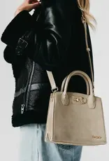 J.HOFFMAN'S Nixie Nubuck Small Tote- Oat