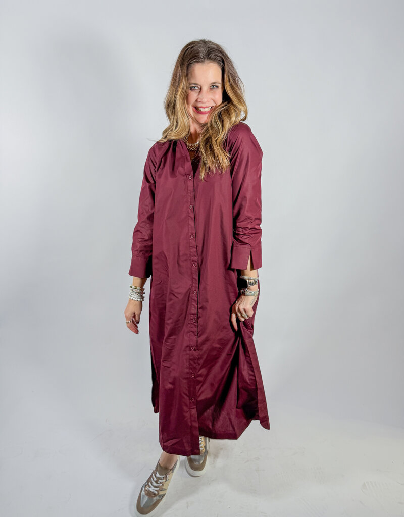 J.HOFFMAN'S Torren Dress- Merlot