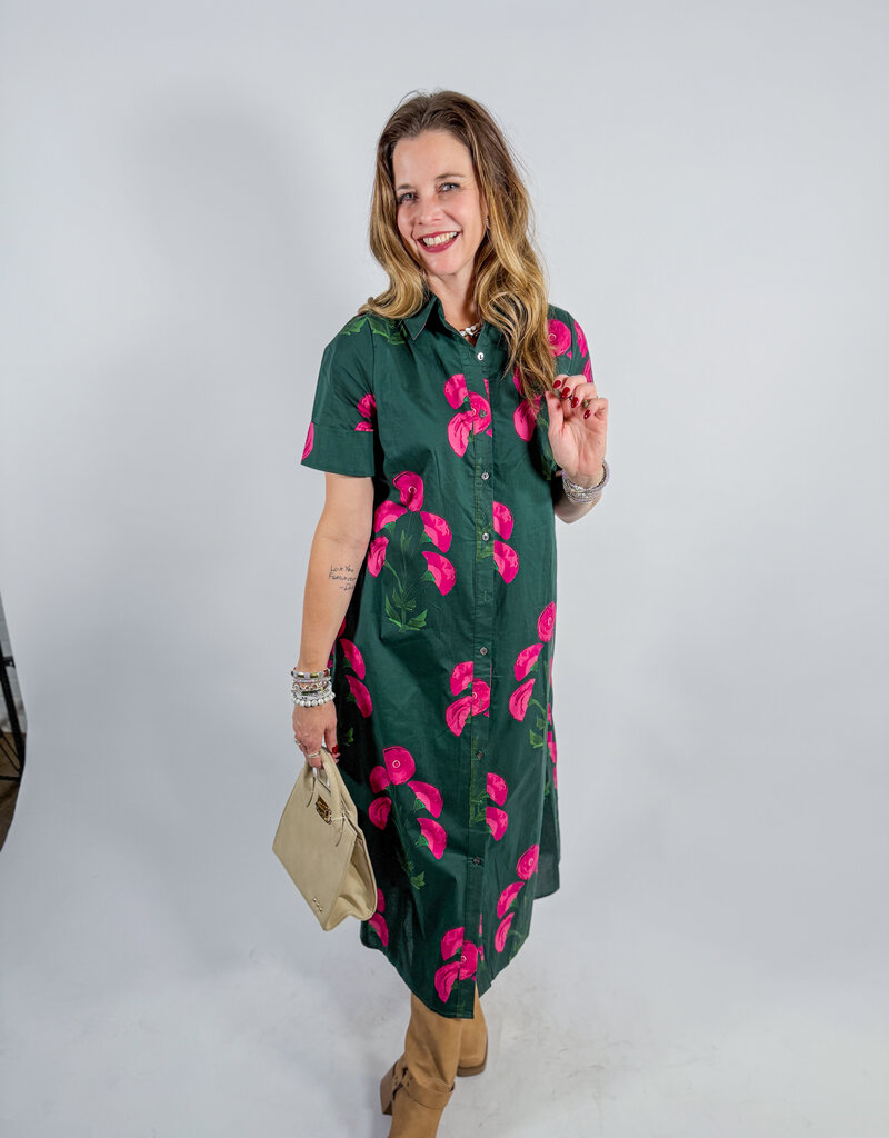 J.HOFFMAN'S Runa Dress- Green