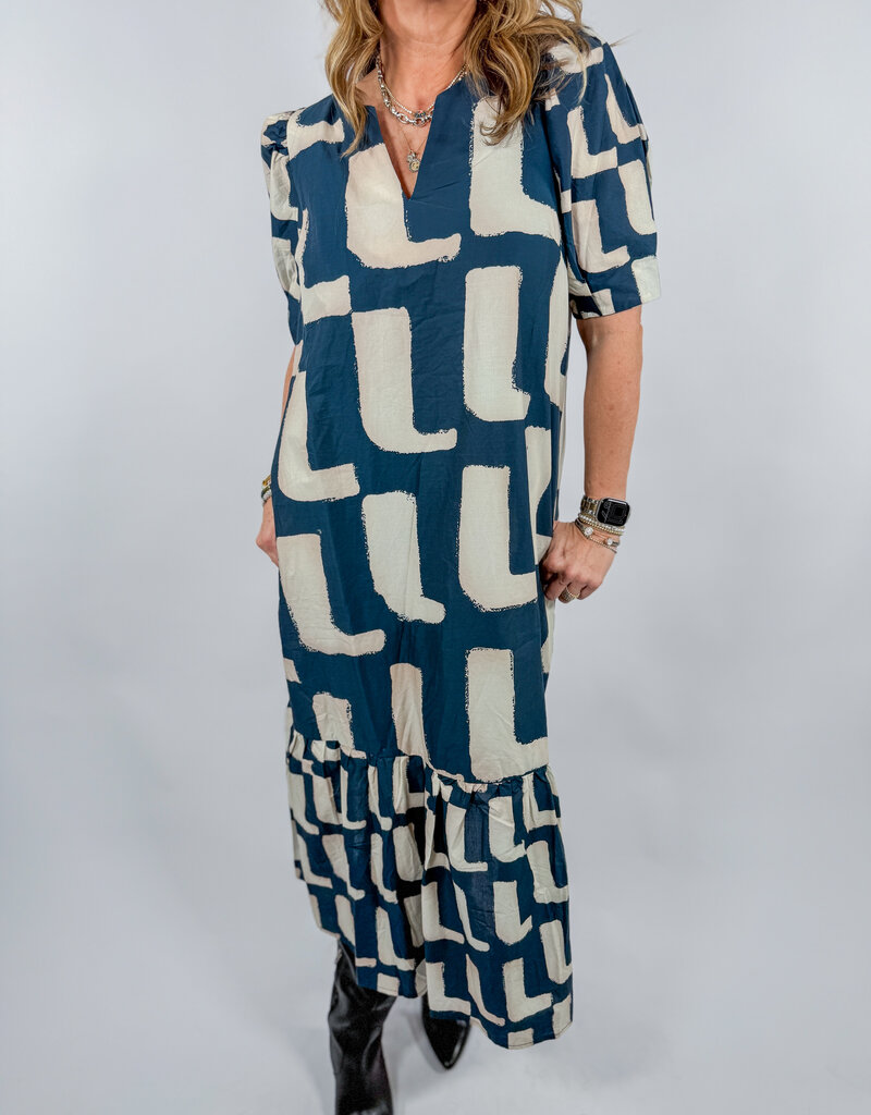 J.HOFFMAN'S Sorrel Dress- Navy