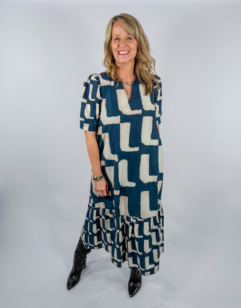 J.HOFFMAN'S Sorrel Dress- Navy