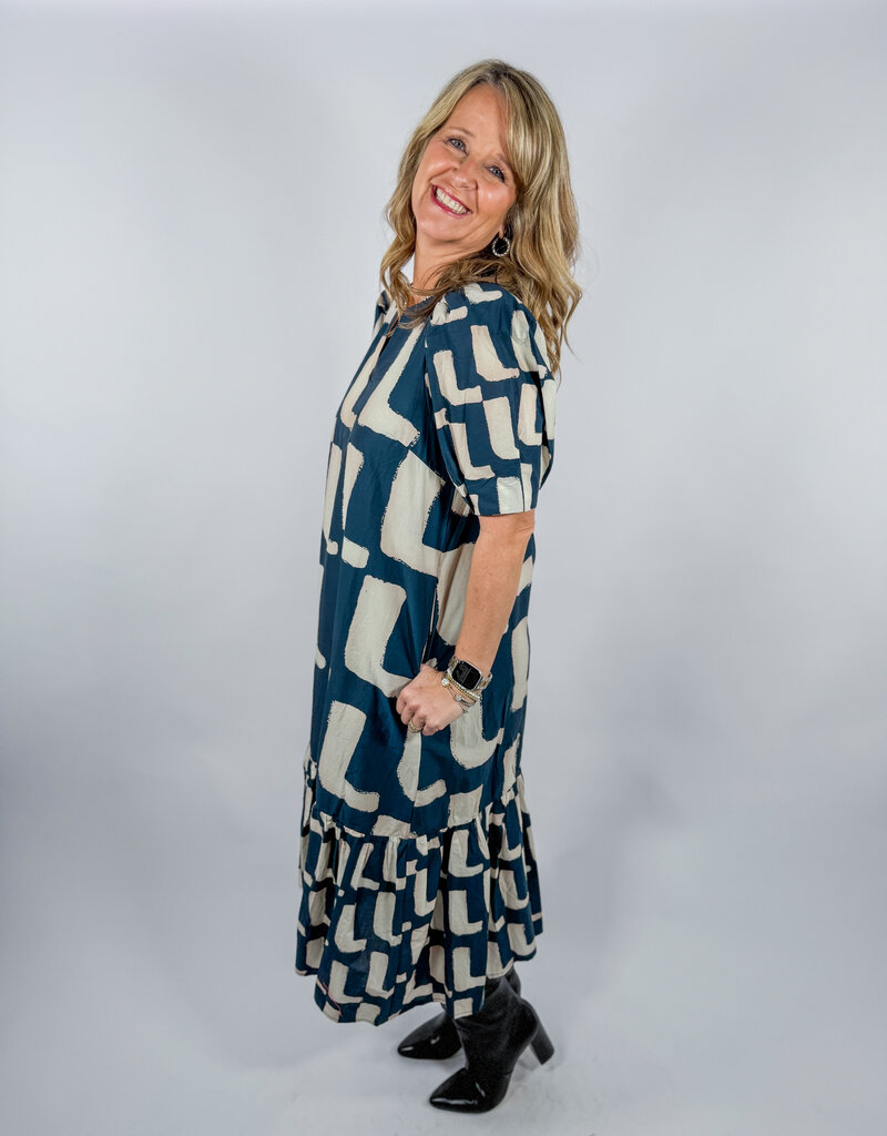 J.HOFFMAN'S Sorrel Dress- Navy