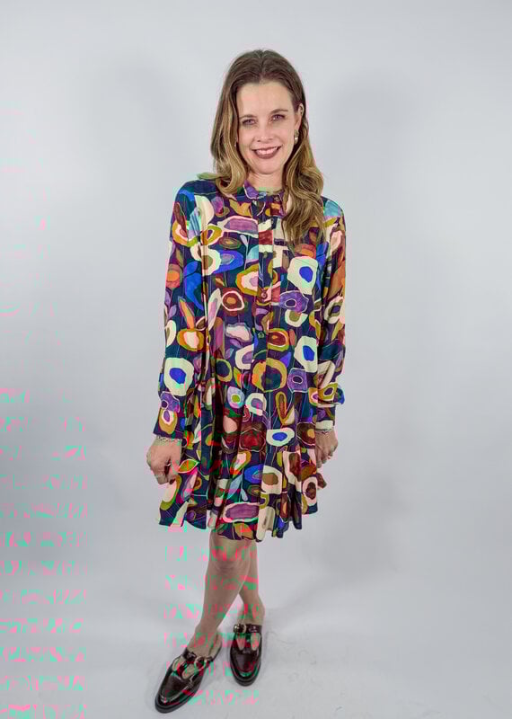 J.HOFFMAN'S Fall Blooms Dress- Hunter