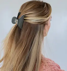 J.HOFFMAN'S Black & White Midi Dot Claw Clip