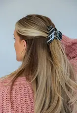 J.HOFFMAN'S Black & White Midi Dot Claw Clip