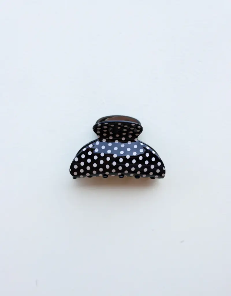 J.HOFFMAN'S Black & White Midi Dot Claw Clip