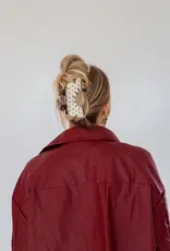 J.HOFFMAN'S Brown & Cream Petal Claw Clip