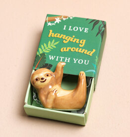 J.HOFFMAN'S Tiny Matchbox Ceramic Token- Sloth