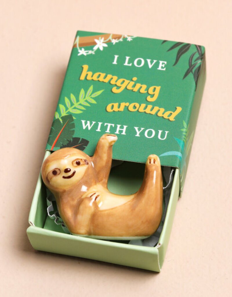 J.HOFFMAN'S Tiny Matchbox Ceramic Token- Sloth