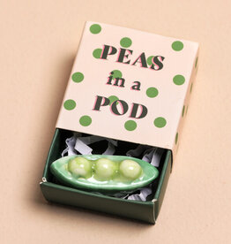 J.HOFFMAN'S Tiny Matchbox Ceramic Token- Peas