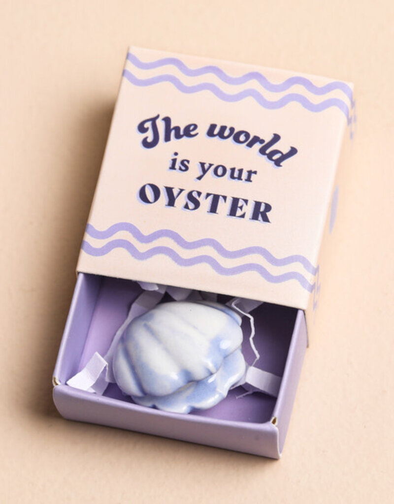 J.HOFFMAN'S Tiny Matchbox Ceramic Token- Oyster