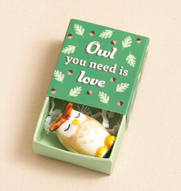 J.HOFFMAN'S Tiny Matchbox Ceramic Token- Owl