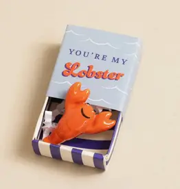 J.HOFFMAN'S Tiny Matchbox Ceramic Token- Lobster