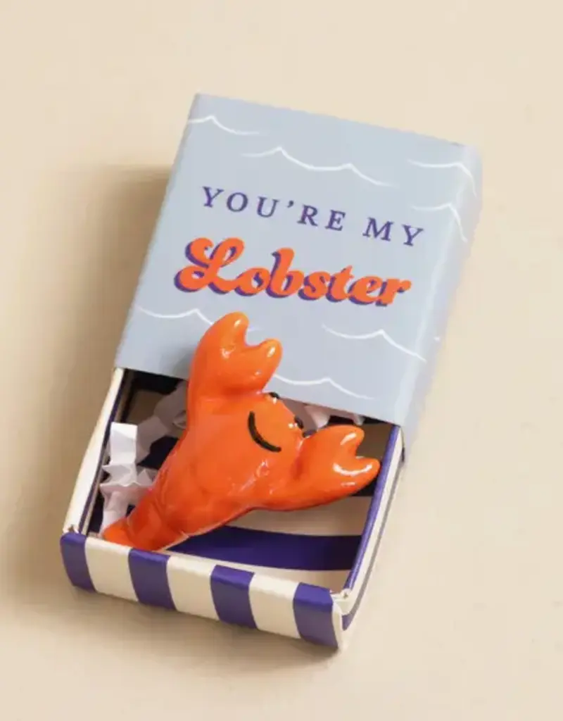 J.HOFFMAN'S Tiny Matchbox Ceramic Token- Lobster