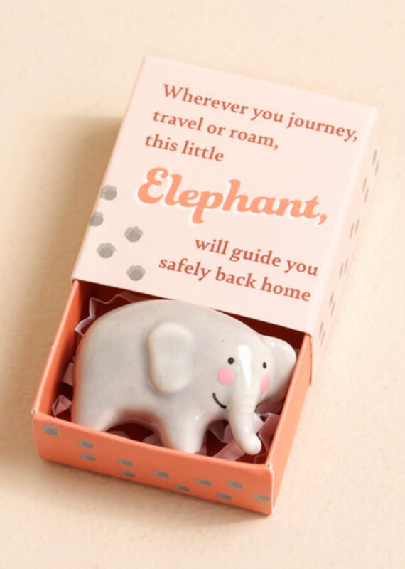 J.HOFFMAN'S Tiny Matchbox Ceramic Token- Elephant