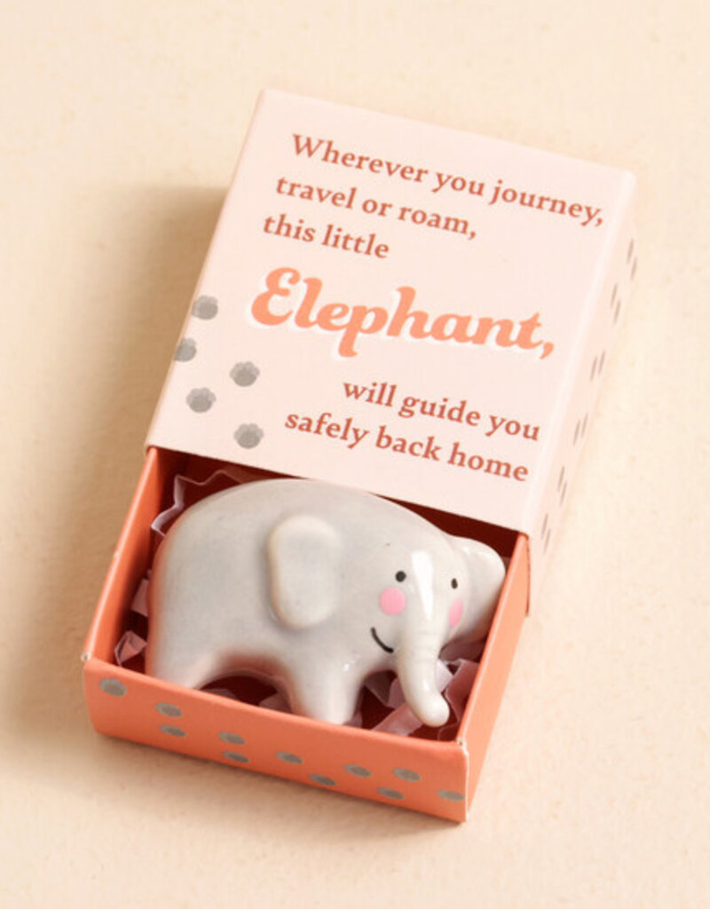 J.HOFFMAN'S Tiny Matchbox Ceramic Token- Elephant