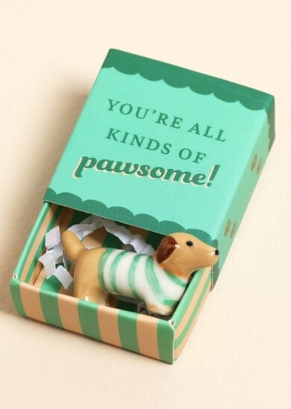 J.HOFFMAN'S Tiny Matchbox Ceramic Token- Dog