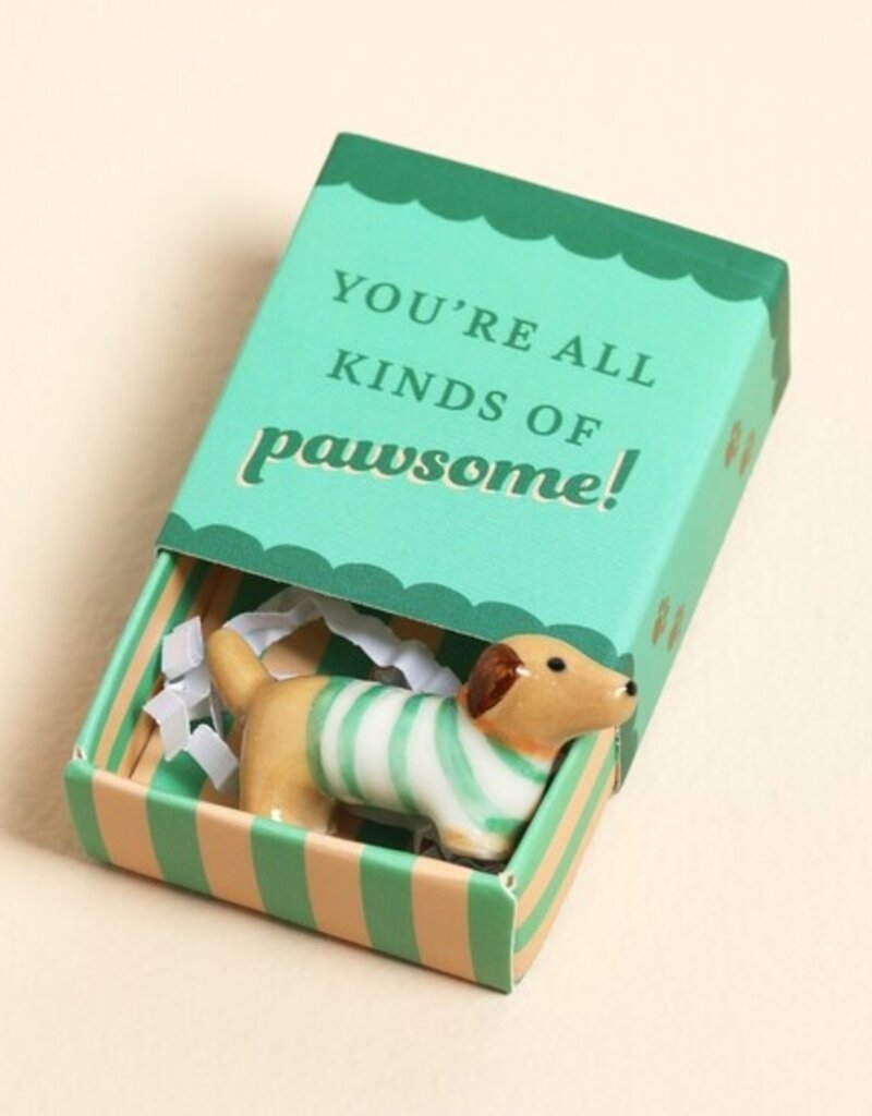 J.HOFFMAN'S Tiny Matchbox Ceramic Token- Dog