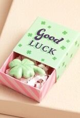 J.HOFFMAN'S Tiny Matchbox Ceramic Token- Clover