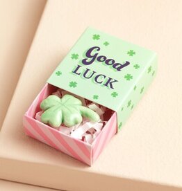 J.HOFFMAN'S Tiny Matchbox Ceramic Token- Clover