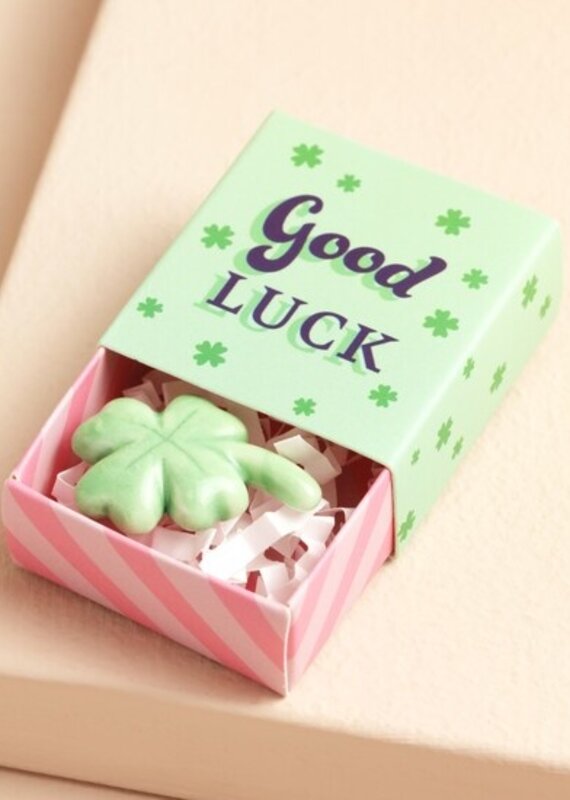 J.HOFFMAN'S Tiny Matchbox Ceramic Token- Clover