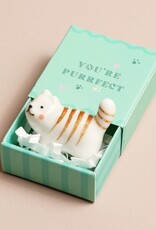 J.HOFFMAN'S Tiny Matchbox Ceramic Token- Cat