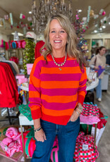 J.HOFFMAN'S London Sweater- Coral Multi