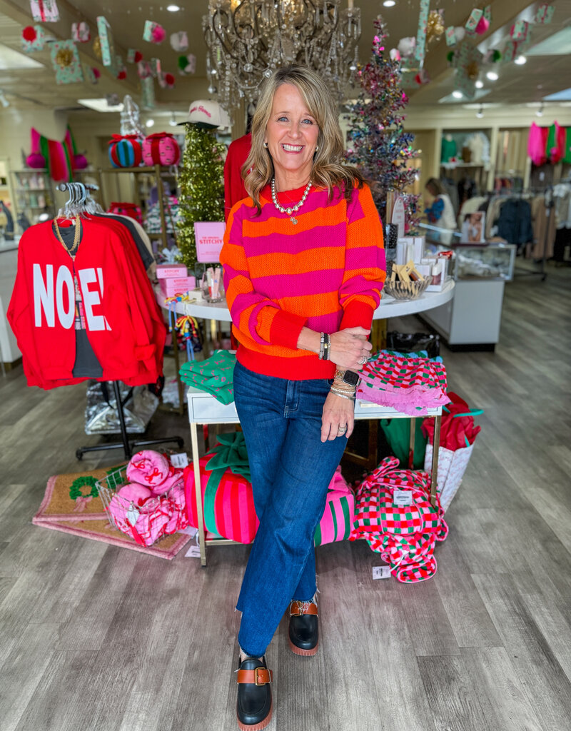 J.HOFFMAN'S London Sweater- Coral Multi