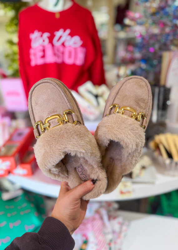 J.HOFFMAN'S Davos Slipper- Taupe