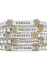Meridian Grateful Two Tone Stretch Bracelet