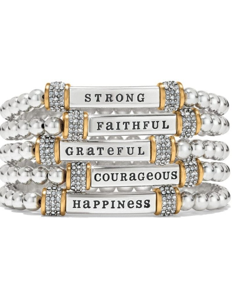 Meridian Grateful Two Tone Stretch Bracelet