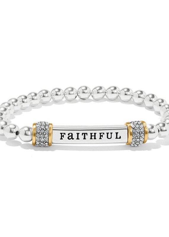 Meridian Faithful Two Tone Stretch Bracelet