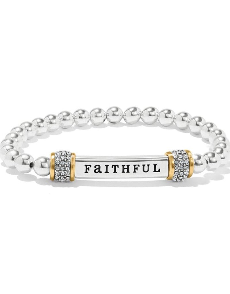 Meridian Faithful Two Tone Stretch Bracelet