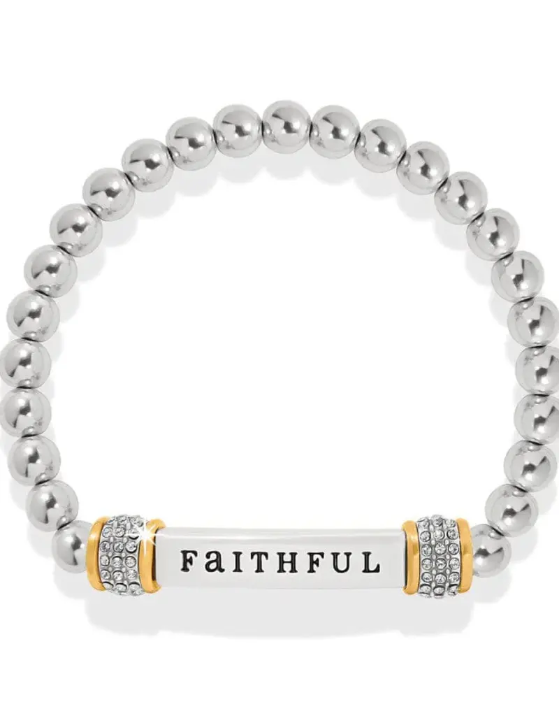 Meridian Faithful Two Tone Stretch Bracelet