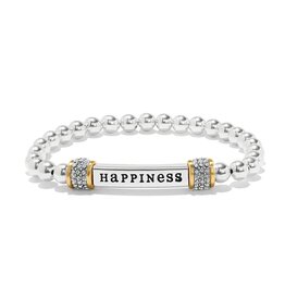 Meridian Happiness Two Tone Stretch Bracelet