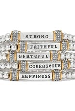 Meridian Happiness Two Tone Stretch Bracelet