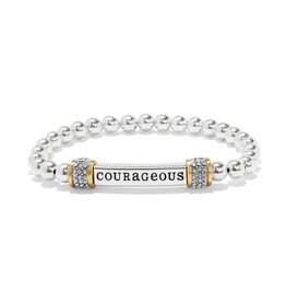 Meridian Courageous Two Tone Stretch Bracelet
