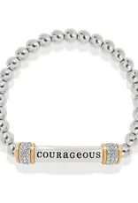 Meridian Courageous Two Tone Stretch Bracelet