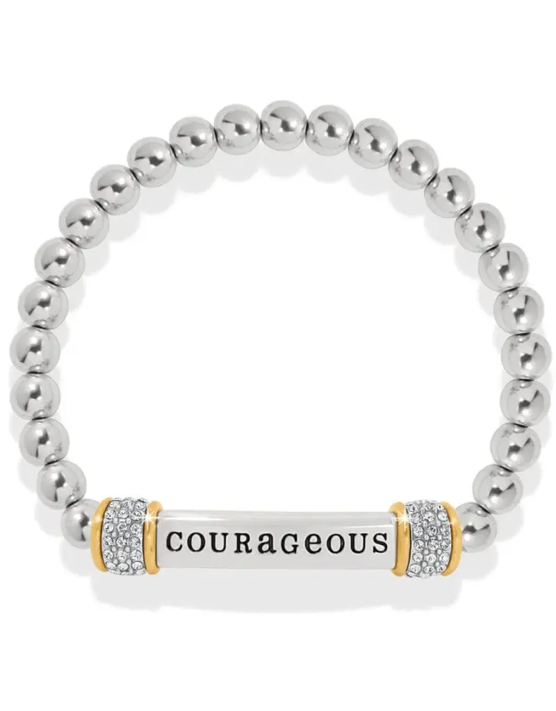Meridian Courageous Two Tone Stretch Bracelet