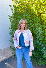 J.HOFFMAN'S Natalie Floral Pink Quilted Jacket