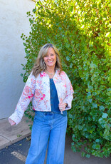 J.HOFFMAN'S Natalie Floral Pink Quilted Jacket