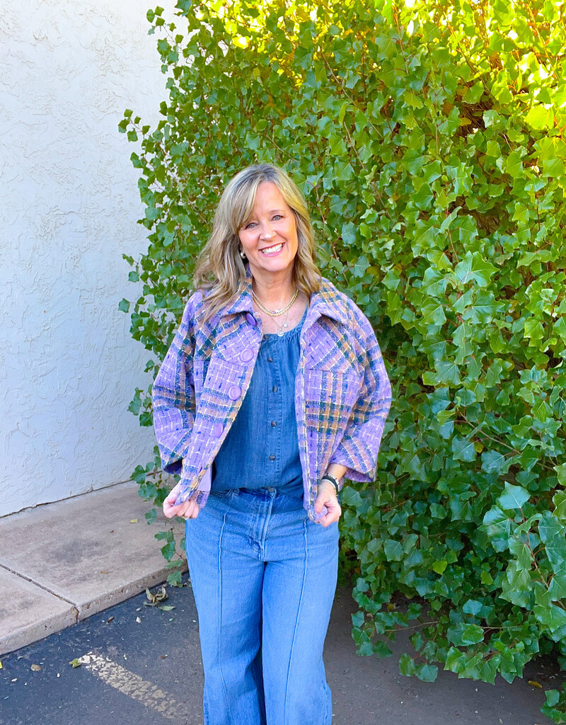 J.HOFFMAN'S Swing Jacket- Periwinkle