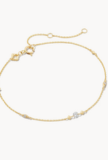 KENDRA SCOTT 0.10 ct Floating Lab Grown White Diamond Delicate Chain Bracelet in 14k Yellow Gold
