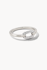 KENDRA SCOTT 0.15 ct Elisa 14k White Gold Interlocking Band Ring in White Diamond