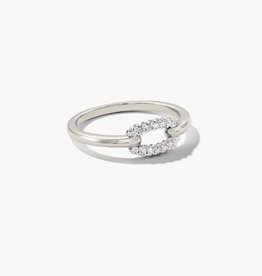 KENDRA SCOTT 0.15 ct Elisa 14k White Gold Interlocking Band Ring in White Diamond