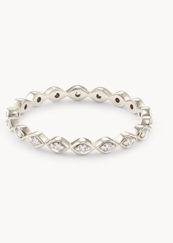 KENDRA SCOTT 0.15 ct Nicolette 14k White Gold Band Ring in White Diamond