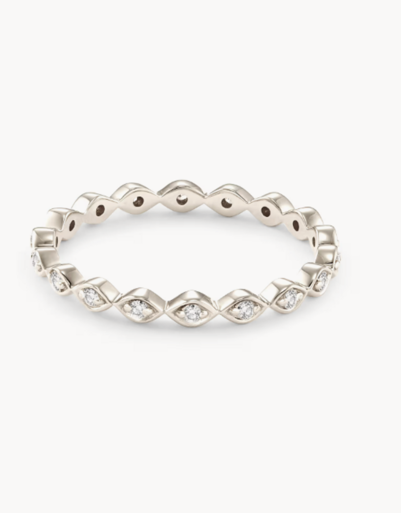 KENDRA SCOTT 0.15 ct Nicolette 14k White Gold Band Ring in White Diamond