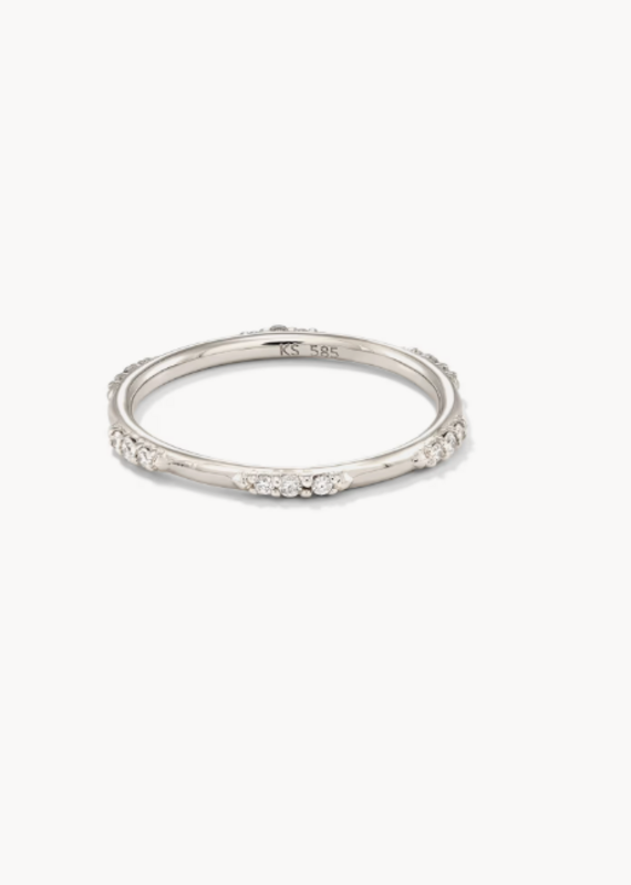 KENDRA SCOTT 0.19 ct Posey 14k White Gold Band Ring in White Diamonds